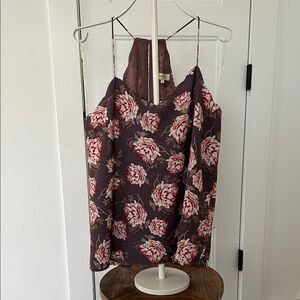 Entro Floral Camisole With Scalloped Neckline